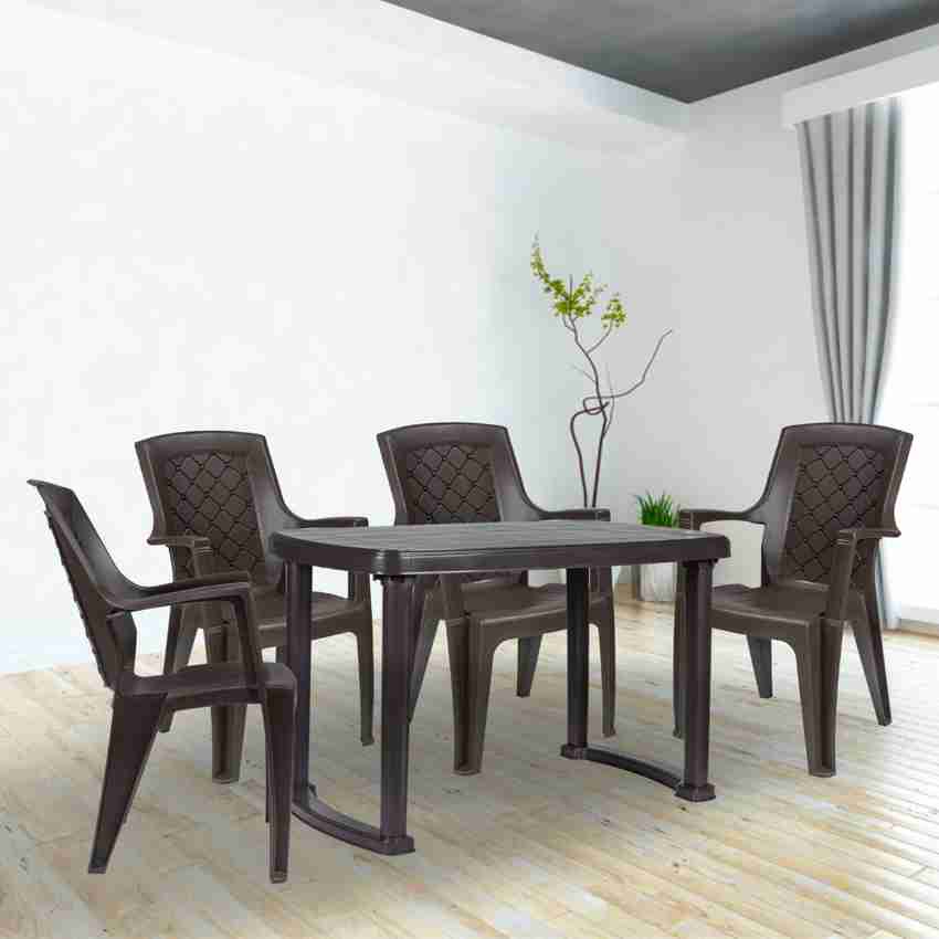 Plastic dining table chair set price hotsell