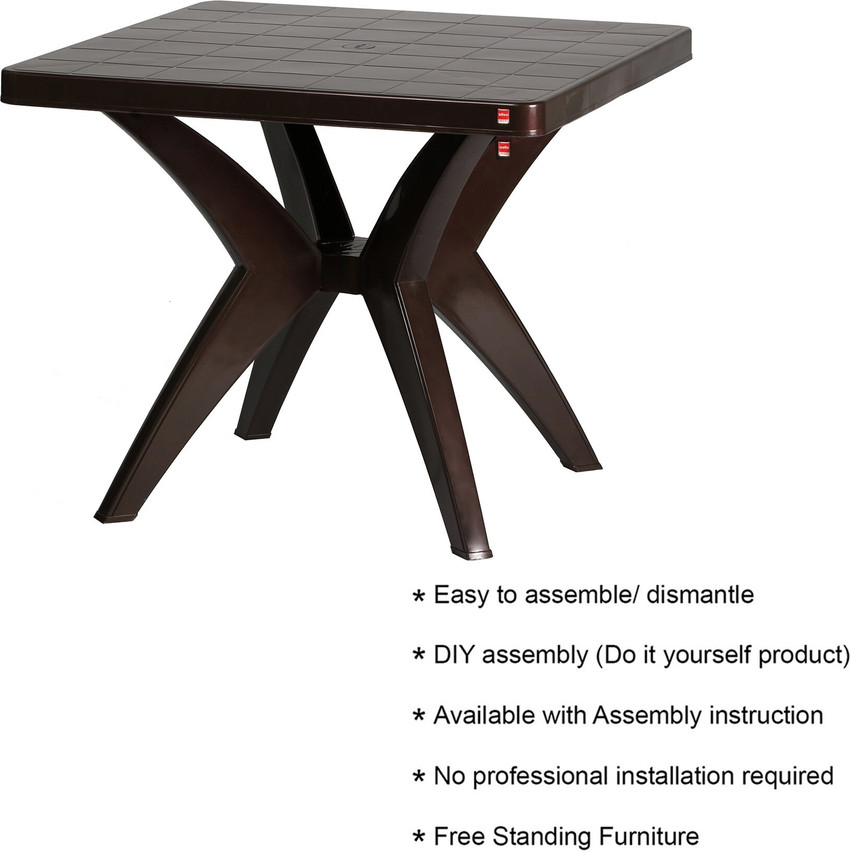 cello Esquire Matt Brown Plastic Outdoor Table Price in India