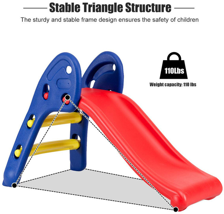 Myhoodwink LOVE Kiddie Slide Baby Slide Foldable Garden Slide for