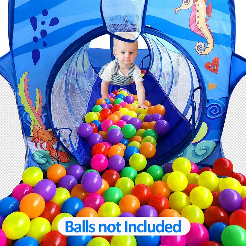 Wembley 3 in 1 Ocean Tunnel Tent for Kids Foldable Indoor Outdoor