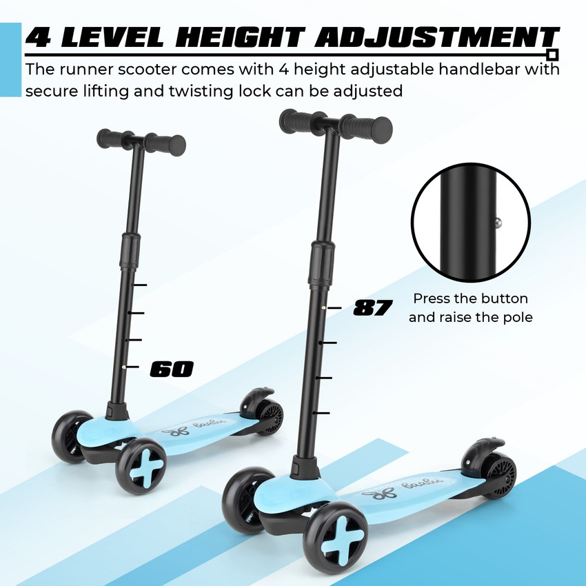 Pandaoriginals Super Strong Foldable Scooter Height Adjustable WEIGHT 50 KG AGE 5 10 YRS