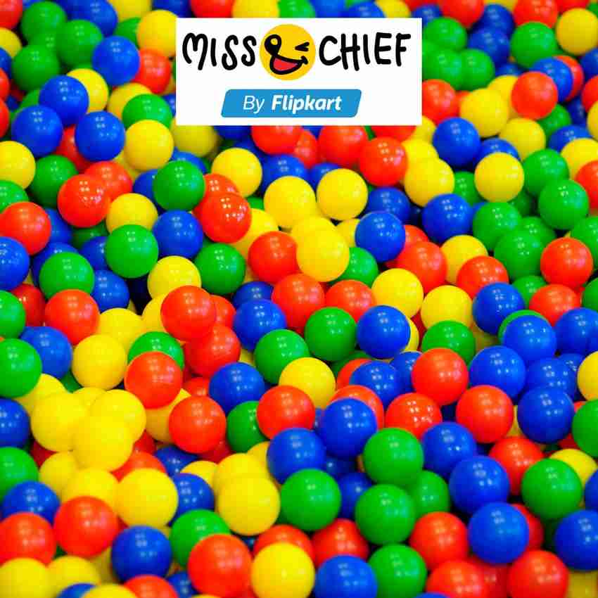 Miss Chief Colorful Plastic Soft Balls for Kids Pack of 100