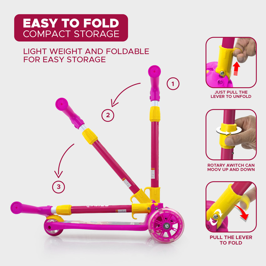 Toys R Us Avigo Smart Kick Scooter 4 Adjustable Height Foldable Front Wheel light Cap 50 Kg Smart Kick Scooter 4 Adjustable Height Foldable Front Wheel light Cap 50 Kg