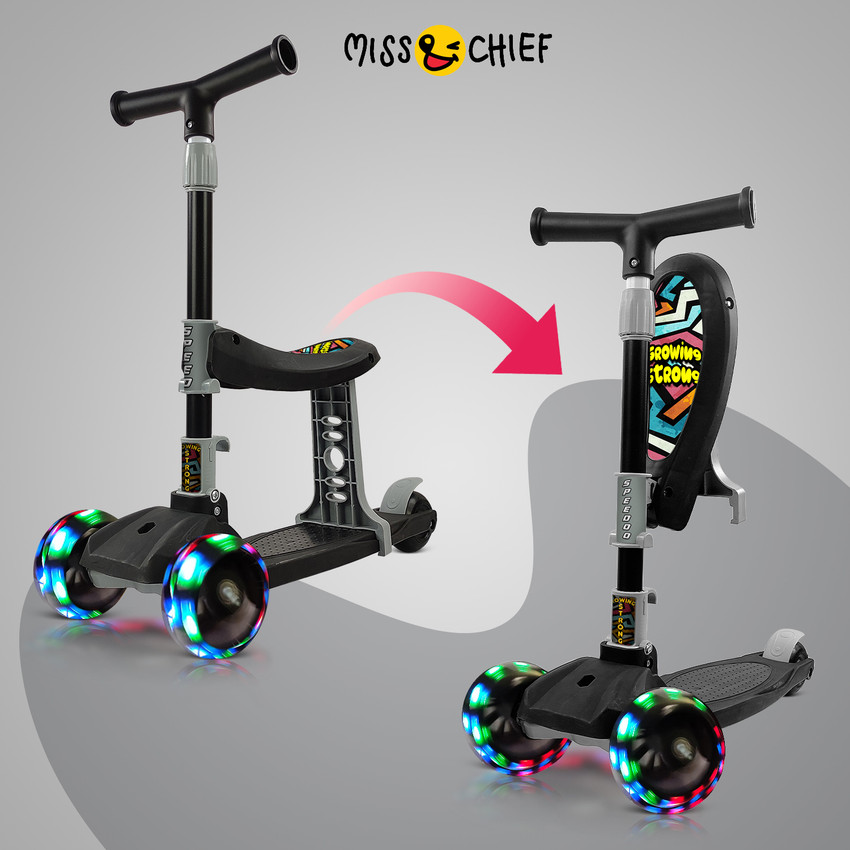 Miss Chief 2in1 Seat Stand Scooter with 3 Level Height Adjust