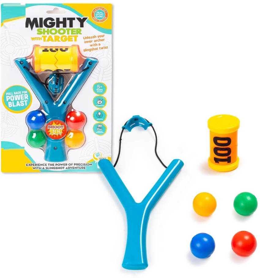 zokato Mighty Shooter with Target Slingshot Catapult Gulel Along with Plastic Balls Mighty Shooter with Target Slingshot Catapult Gulel Along with Plastic Balls Buy OUTDOOR TOY toys in India. shop
