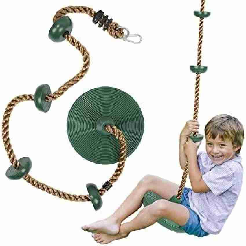 jumprfit Platforms Disc Tree Kids Swing Seat and Climbing Knot Rope with  Carabiner Hook - Platforms Disc Tree Kids Swing Seat and Climbing Knot Rope  with Carabiner Hook . shop for jumprfit
