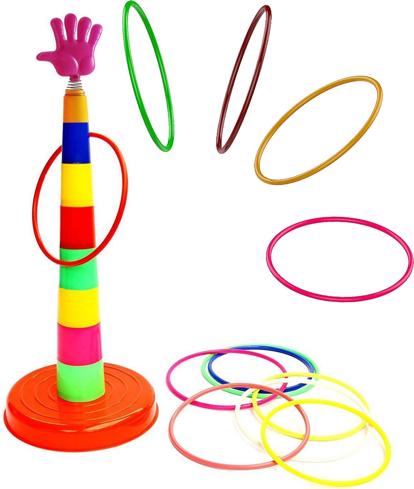 thumbnail image 2 of Kids Party Game Supplies 100 PCS Ring Toss Game Rings - 2.5 Inch Plastic Carnival Rings In 5 Colors Party Game Toss Rings 2 of 9