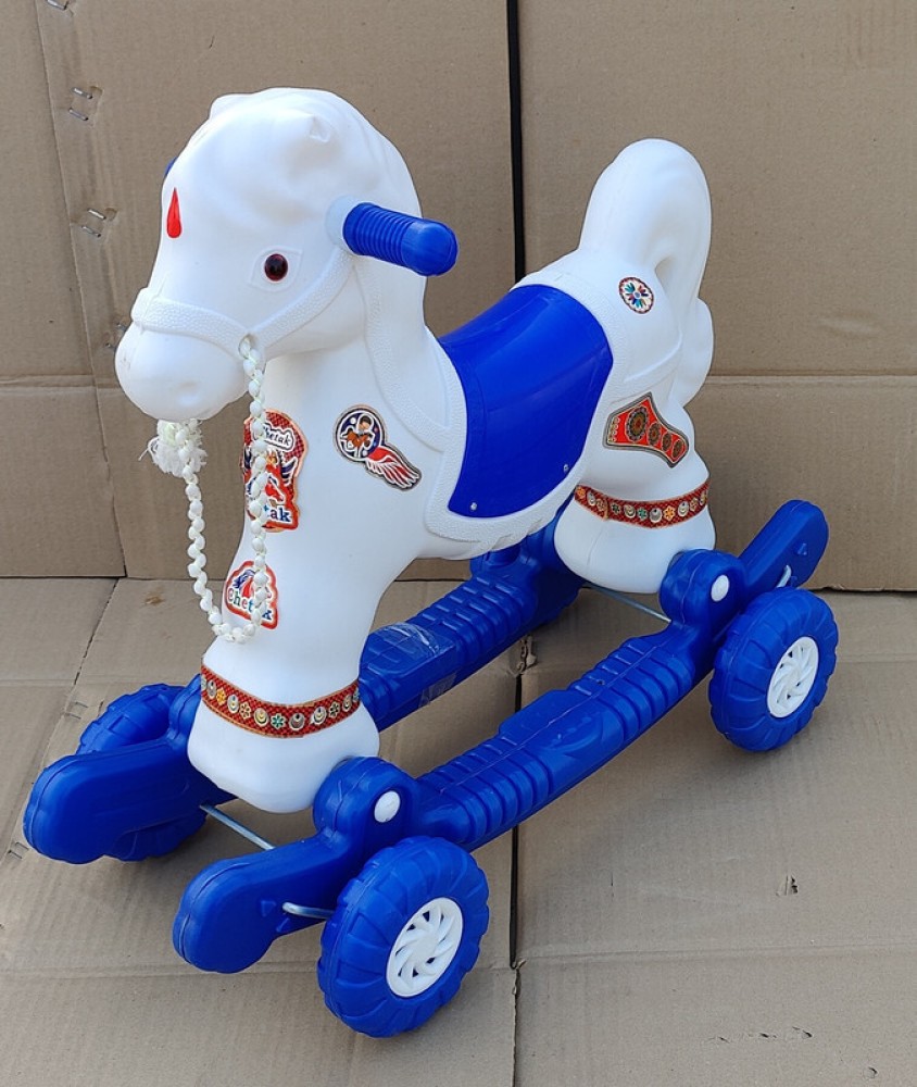 Blue horse hot sale baby rattle