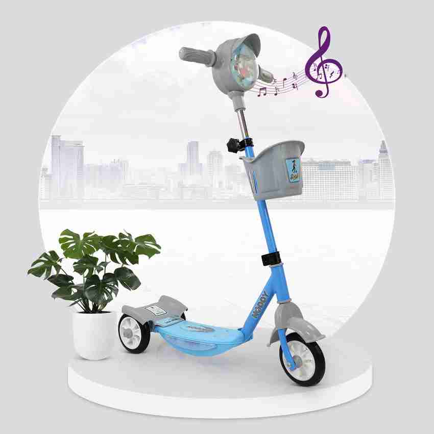 Dash Noddy Deluxe 3 wheel Kids Scooter with Storage Basket Horn n