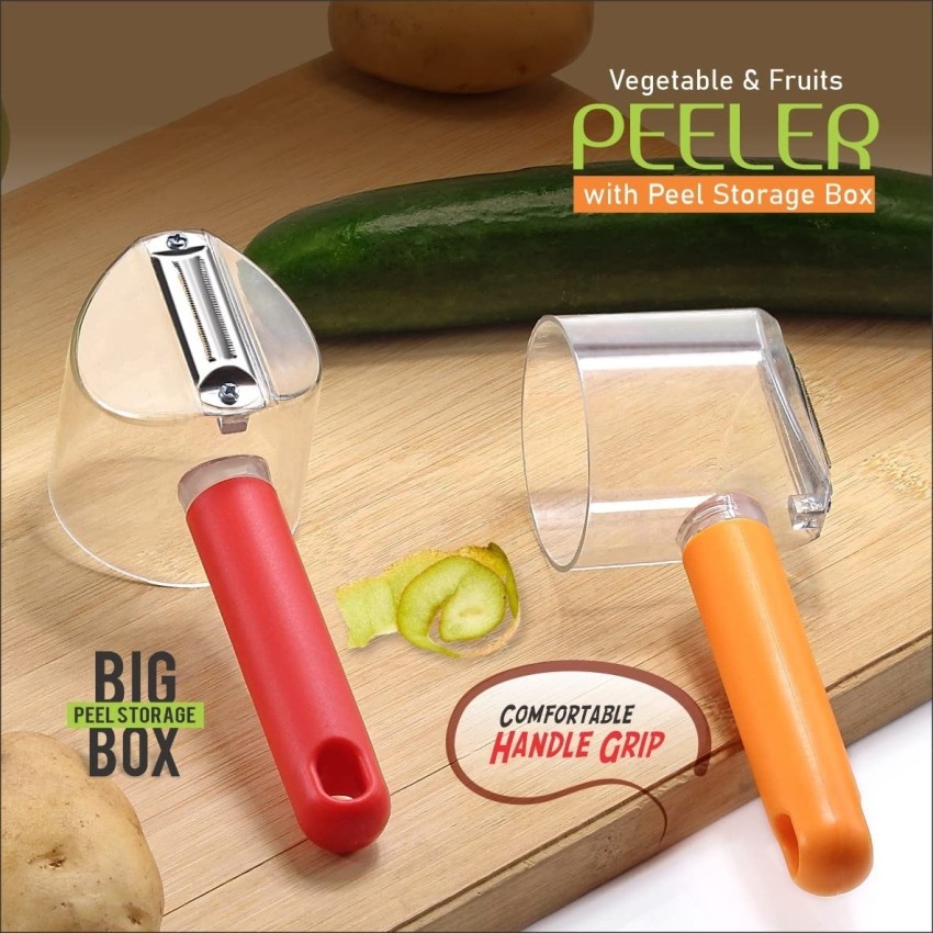 TENFOLD vegetable and fruit peeler with container box Straight