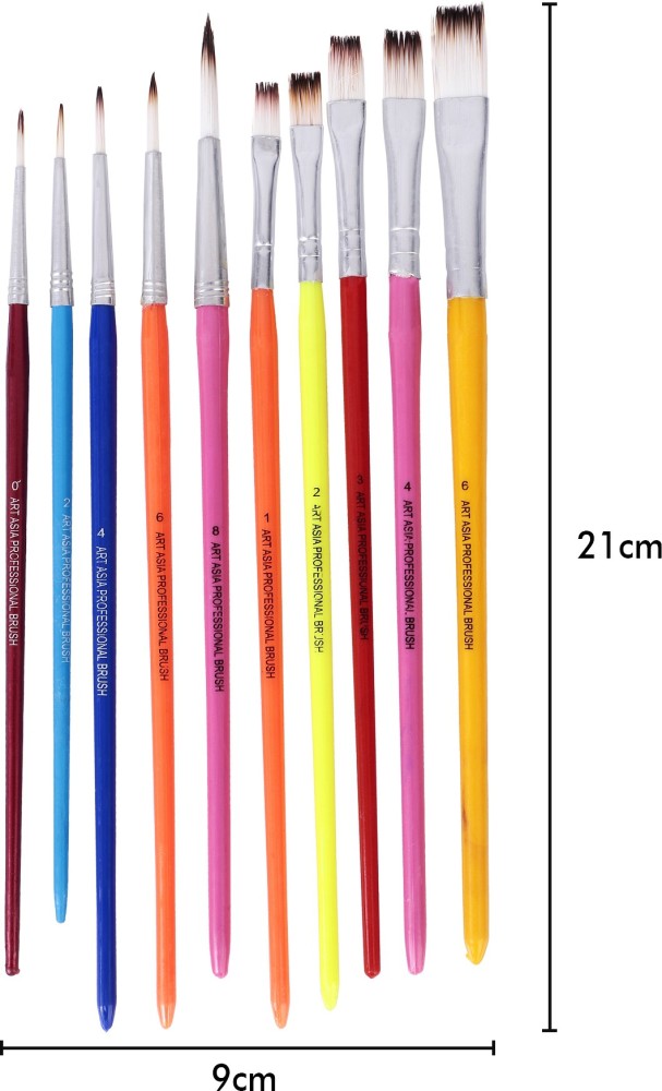 10 Pack Nylon AP Brushes