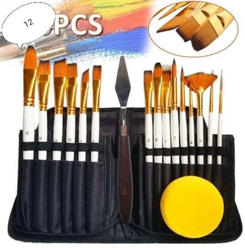 Roll Wrap Brush Roll Holder 20 Slots Paintbrush Case Canvas Rollup Pen Case  for Artist Watercolor Oil Painting accessories - AliExpress