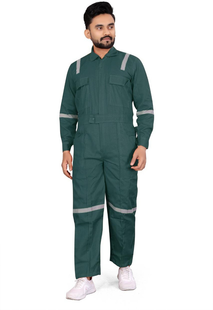 Dark green boiler suit deals