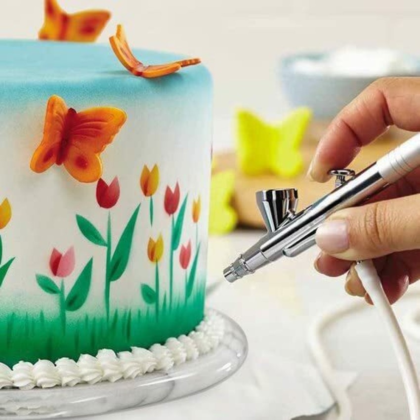 3 Airbrush Air Compressor Cake Decorating Kit 4 Chefmaster Food Colors —  TCP Global