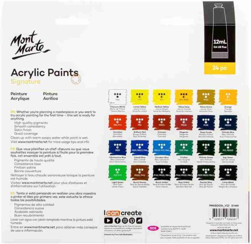 Mont Marte Signature Acrylic Paint Set 24 Colors