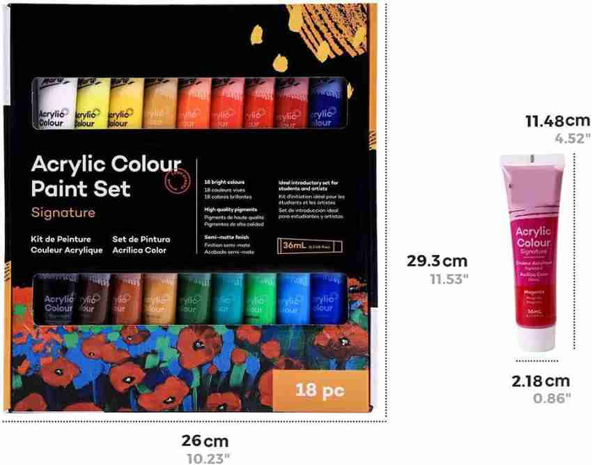 Acrylic Paint Set of 36 Colors 2fl oz 60ml Bottles with 12 Brushes Non  Toxic 36 Colors Acrylic Paint No Fading Rich Pigment for Kids Adults  Artists Canvas Crafts Wood Painting 36