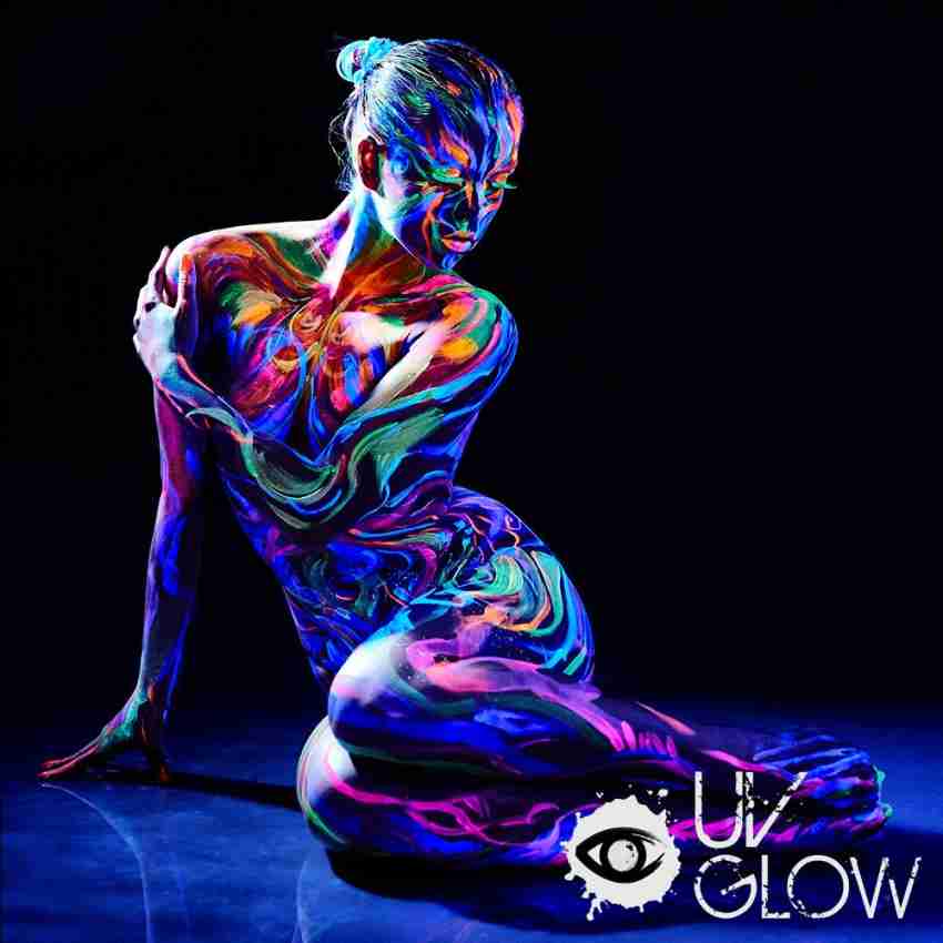 UV Glow Neon Face Paint Body Paint 10ml - Set of 8 - Fluorescent