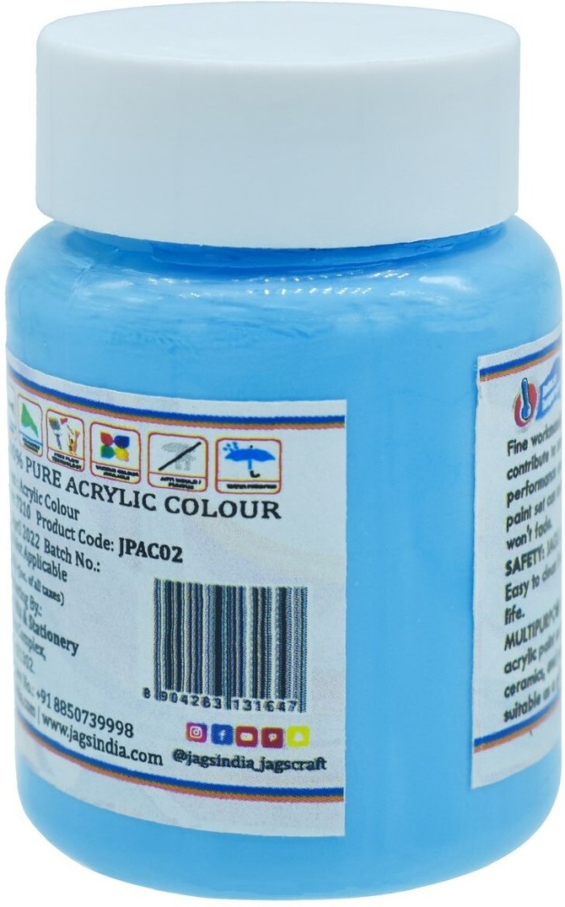 Kitoarts Sky Blue Dye for Clothes 50 Gm, Fixer 50 Ml, Fabric Dye for