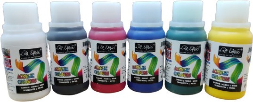 Elite Artists Acrylic Metallic Colors Set (12 ShadesX50ml Each ) For  MultiSurface