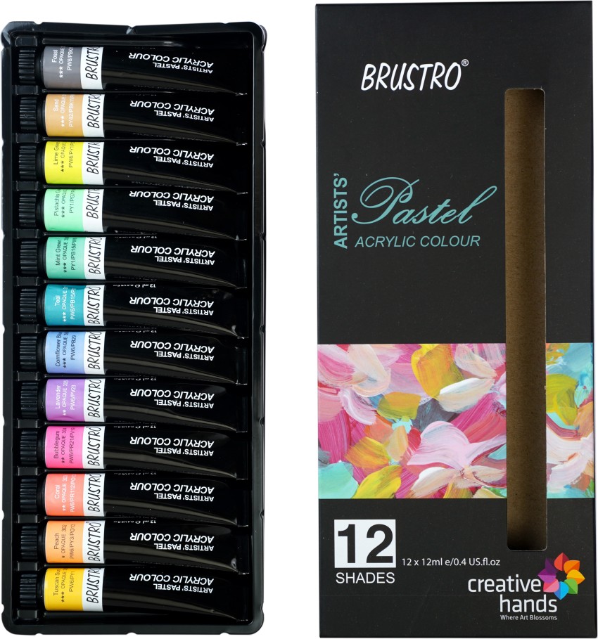 Acrylic paint set - Pastel - 12 x 12 ml