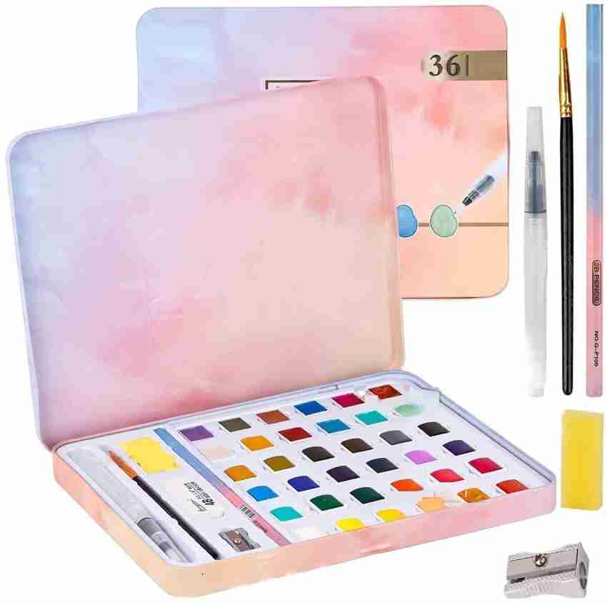Japanese Artist Grade Watercolor Paint Set Beginner Watercolor Set 12 Basic  Colors 