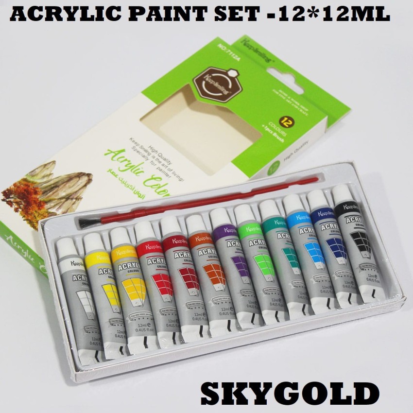 Artist's 12ml Acrylic Paints Set of 12 Assorted Colors Artist Art High  Quality