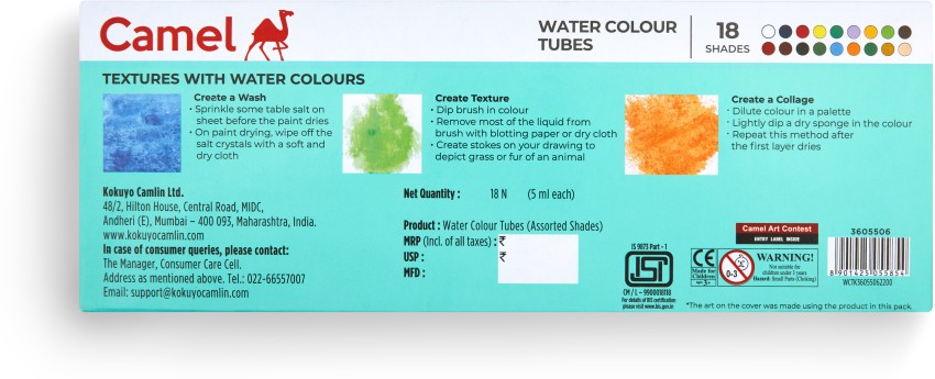 Buy Camlin Water Colour Paints Online at Best Price in India