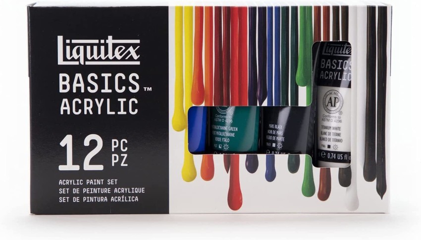 Liquitex Basics 12 Tube Acrylic Paint Set, 22ml 