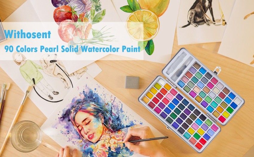 MEEDEN Watercolor Paints, Non-Toxic 24 x 12ml/0.4oz Lightfastness Water  Color Paint Set for Adult Artists