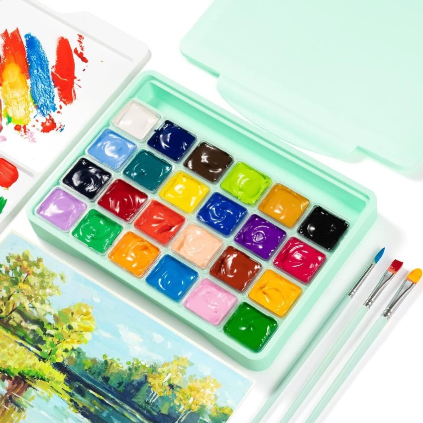 MIYA HIMI Gouache Paints Set 18/24colors 30ml Jelly Cup Non-Toxic Gouache  Artist Watercolor Paint with Palette for Painting Art - AliExpress