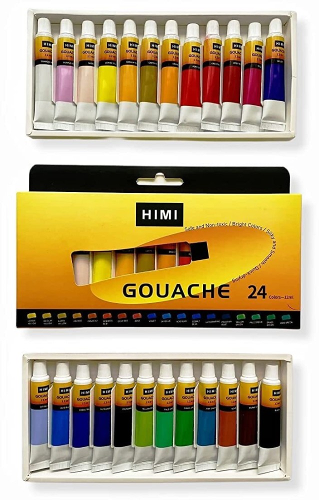 Gouache Paint, 12ml Tubes - Set of 24