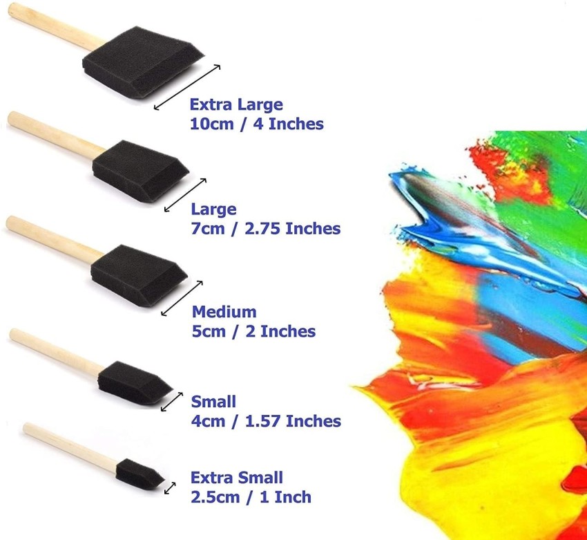 Foam Paint Brushes, 4 Inch, 8 pcs, Foam Brush, Sponge Brush, Sponge Brushes  for Painting, Sponge Paint Brush, Foam Brushes for Staining, Paint