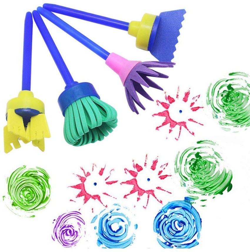 4pcs/set DIY Painting Tools Drawing Tools Flower Stamp Sponge