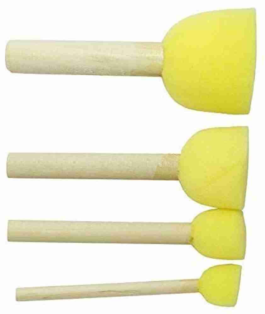 Stencil Sponge Dabber Wooden Handle Foam Brush Furniture Art Crafts 20 Pcs  Set