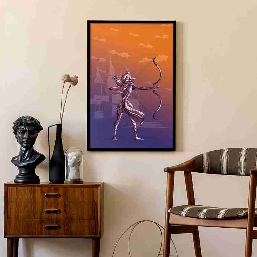 Ritwika's Abstract Wall Art Of Ram Tangling Bow and Arrow With Frame For  Home and Office Decor Digital Reprint 13.5 inch x 9.5 inch Painting Price  in India - Buy Ritwika's Abstract