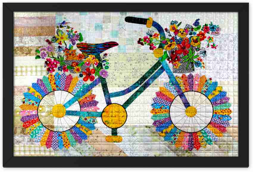 Ritwika s Decorative Cycle With Flowers And Teddy s Modern Art