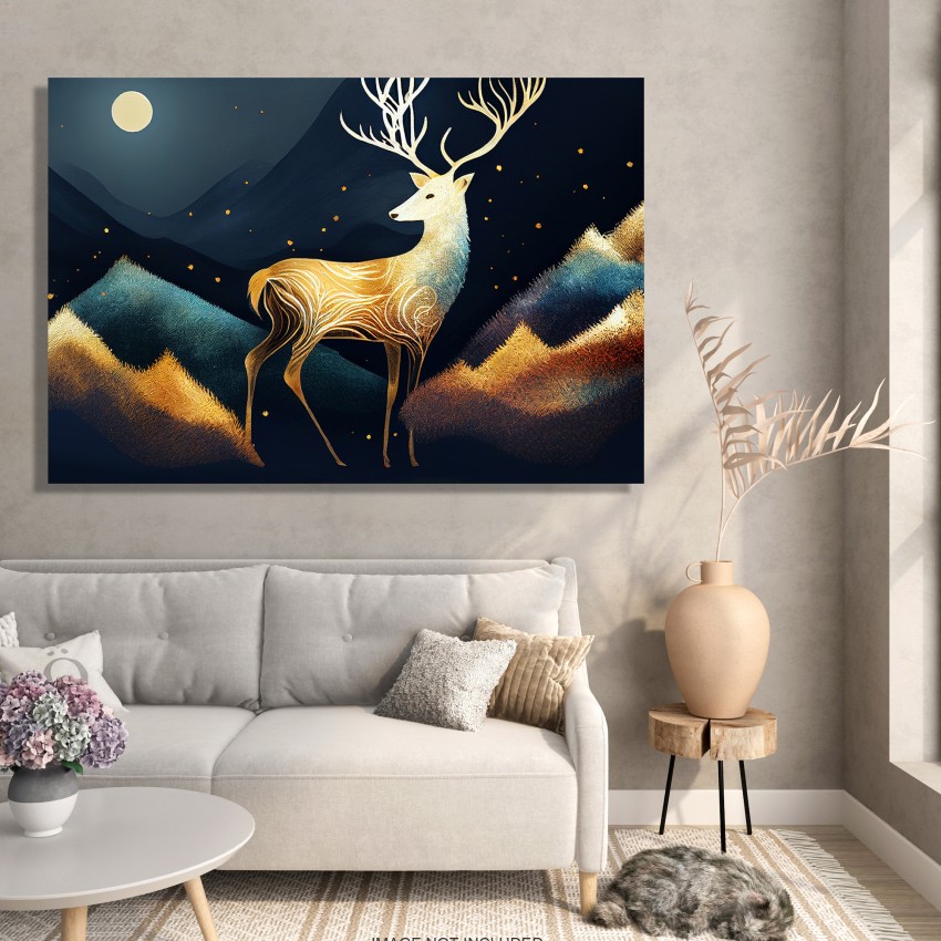 Luxury Golden Forest Canvas Painting - Large Canvas Art for Wall