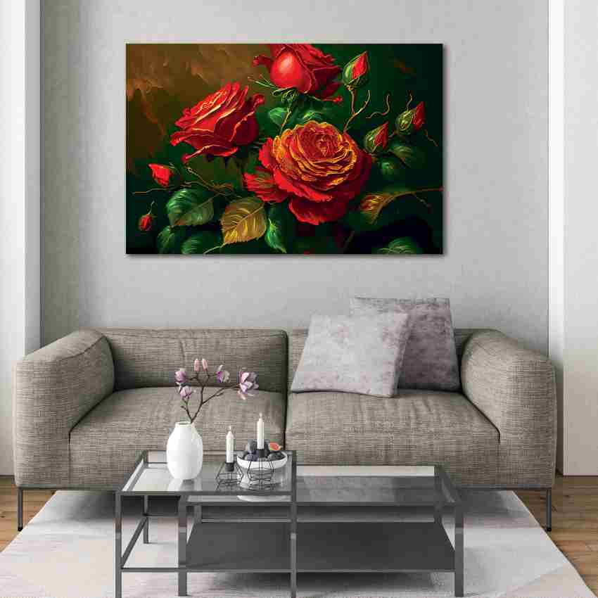 KOTART Floral Canvas Paintings - Nature Inspired Large Canvas Art for  Living Room Wall Canvas 33 inch x 21 inch Painting Price in India - Buy KOTART  Floral Canvas Paintings - Nature