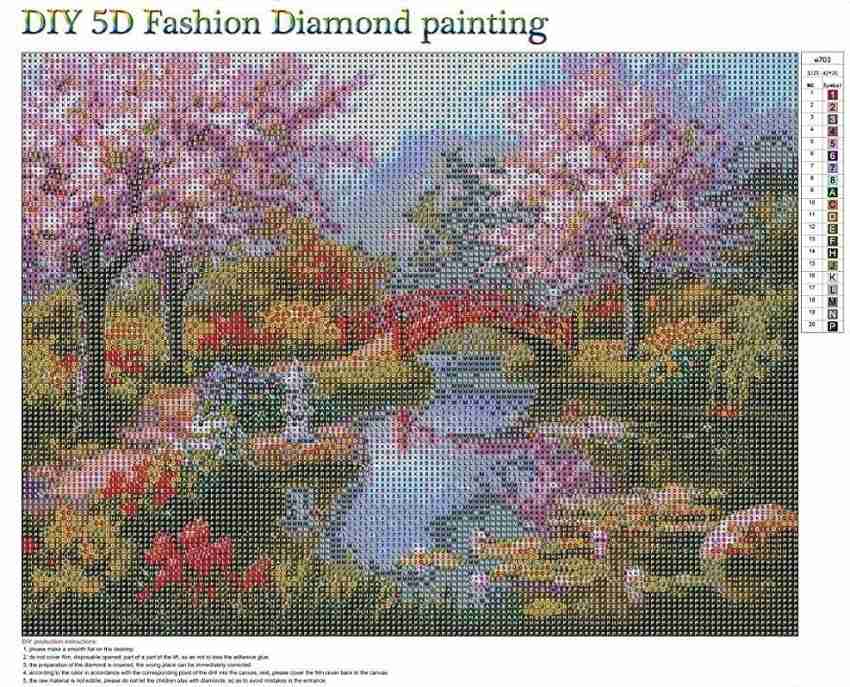 Diy 5d Diamond Painting By Numbers Kits Moon Flower, Diamond Art Landscape  Crystal Embroidery Cross Stitch Art Craft Wall Sticker Decoration Wall Deco