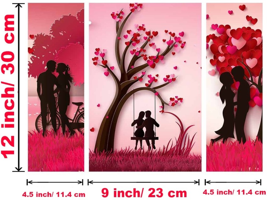 Janki Modern Art Boy and Girl Love 3 Piece Set of 3 MDF Wall Painting  Digital Reprint 12 inch x 18 inch Painting Price in India - Buy Janki  Modern Art Boy