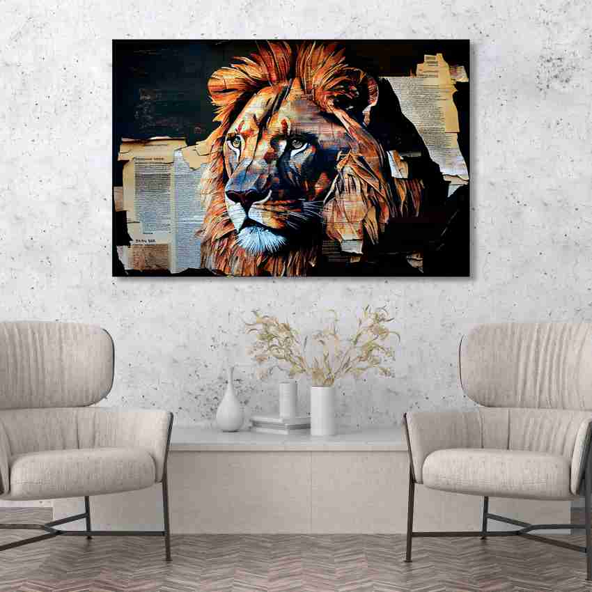 KOTART Lion Canvas Art - Large Canvas Painting for Wall Decor Canvas 33  inch x 21 inch Painting Price in India - Buy KOTART Lion Canvas Art - Large  Canvas Painting for
