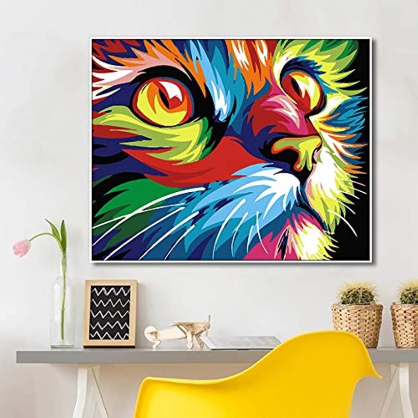 Colorful Lion - Paint by Numbers Kit for Adults DIY Oil Painting