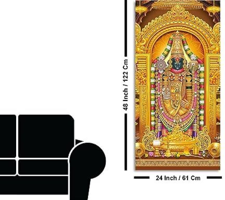 Aadee craft Devotional Tirupati Balaji Wall Painting For Living