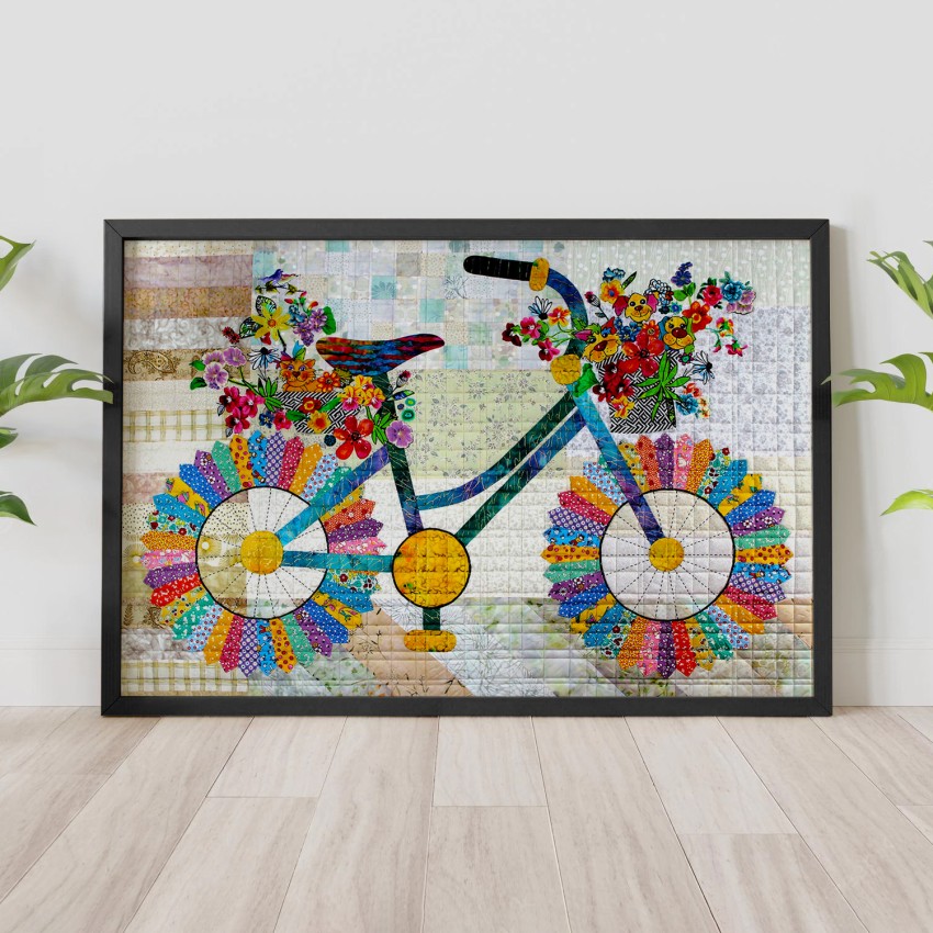 Ritwika s Decorative Cycle With Flowers And Teddy s Modern Art