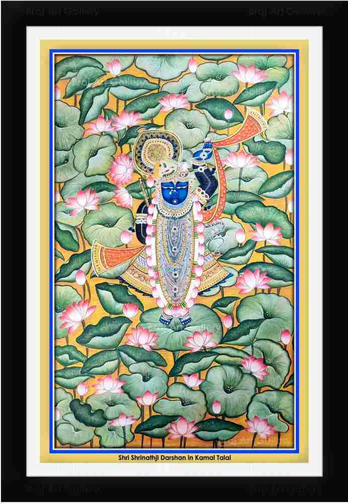 Braj Art Gallery Pichwai Painting Shrinathji Darshan in Kamal