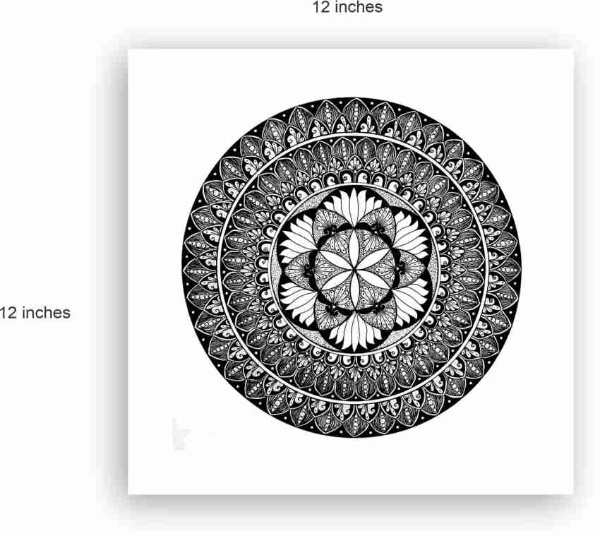 Buy Black and white Mandala Art - Big Ben Handmade Painting by SATHYA  SAGII. Code:ART_9101_76219 - Paintings for Sale online in India.