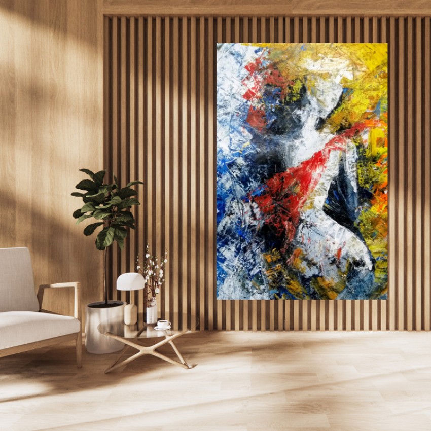 FRIZZY ARTS girl abstract art painting, Digital Reprint 20 inch x 14 inch  Painting Price in India - Buy FRIZZY ARTS girl abstract art painting