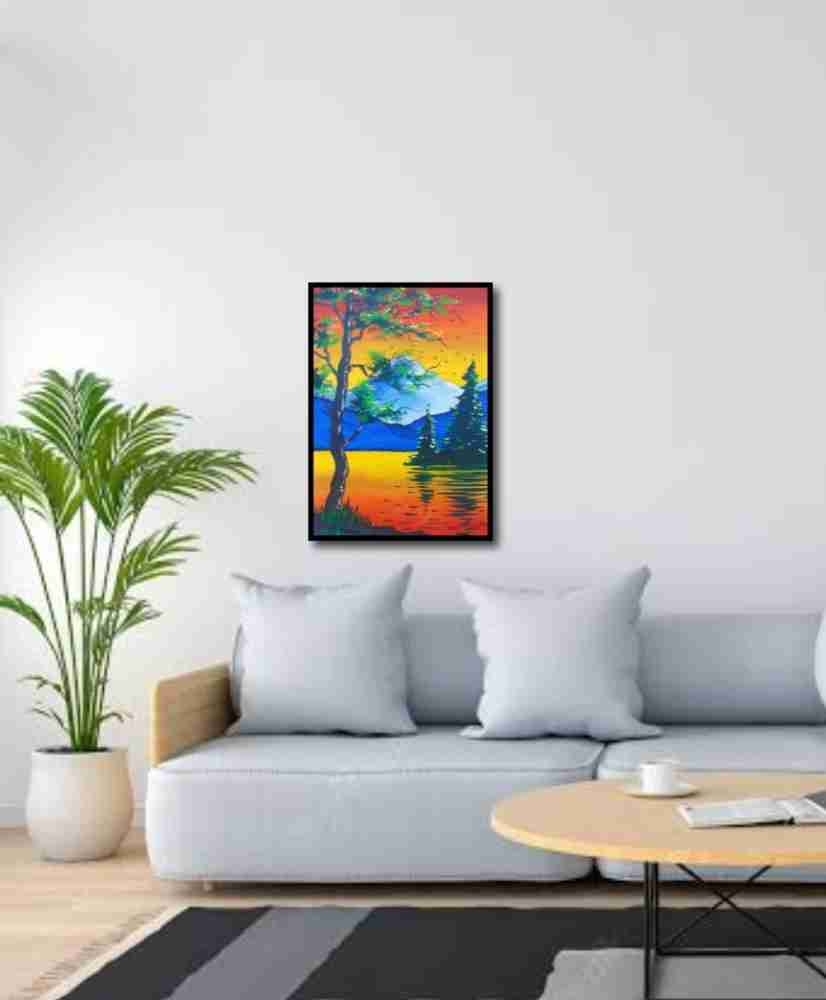 Dakshina Art Sunset landscape painting Acrylic 12 inch x 8 inch Painting  Price in India - Buy Dakshina Art Sunset landscape painting Acrylic 12 inch  x 8 inch Painting online at