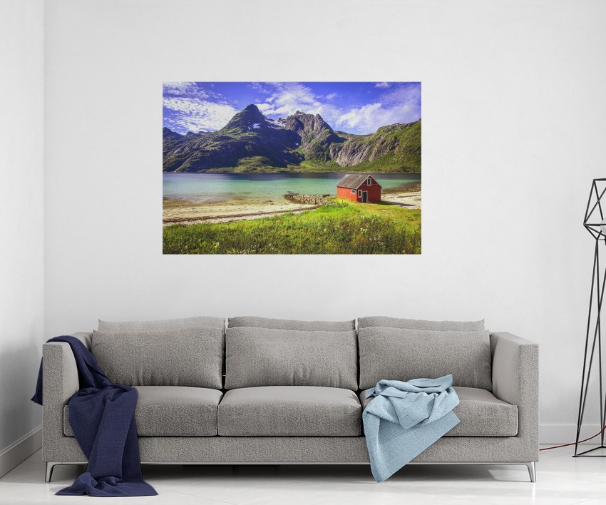 GIFTMASTER Young Boy Fishing In River Landscape Painting Wall Art Canvas 16  inch x 24 inch Painting Price in India - Buy GIFTMASTER Young Boy Fishing  In River Landscape Painting Wall Art