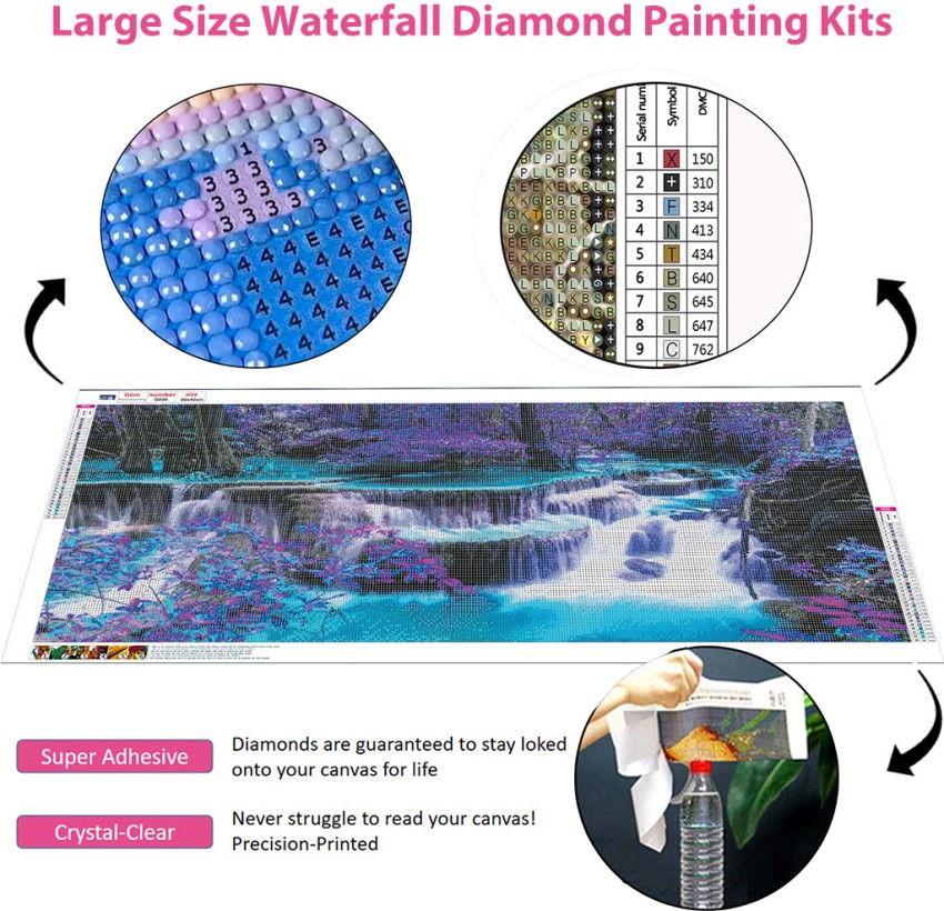 HASTHIP® 5D Diamond Painting Kit, 27.5 X 15.7inch Large Size Lake Moon  Diamond Painting Kits for Adults, DIY Full Drill Crystal Rhinestone Arts  and